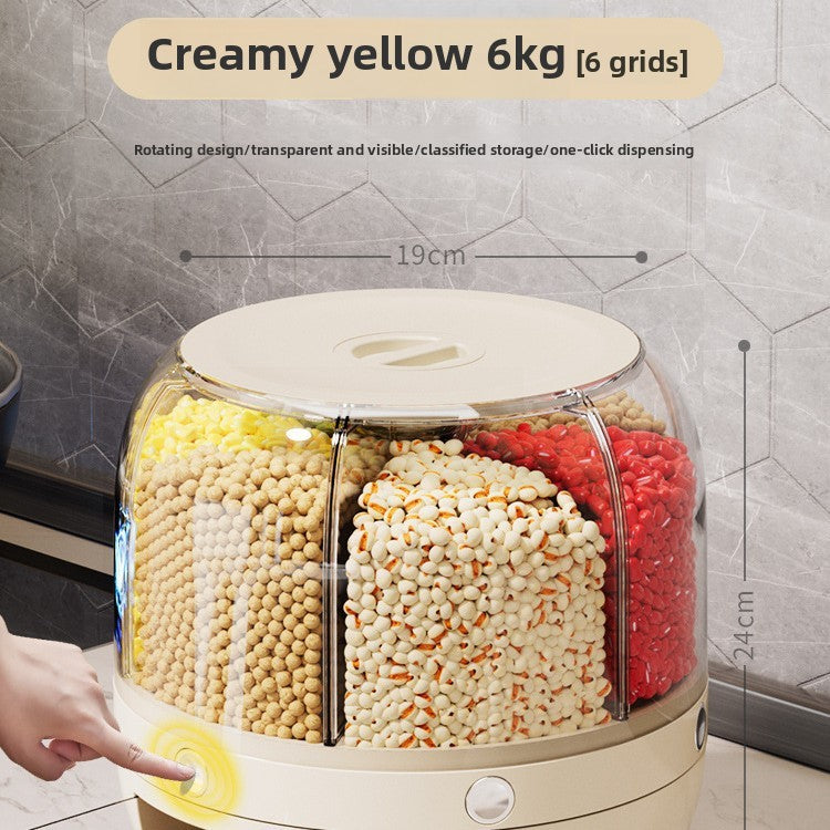 Yabane™ 6-Compartment Rotating Multi-Grain Storage Box