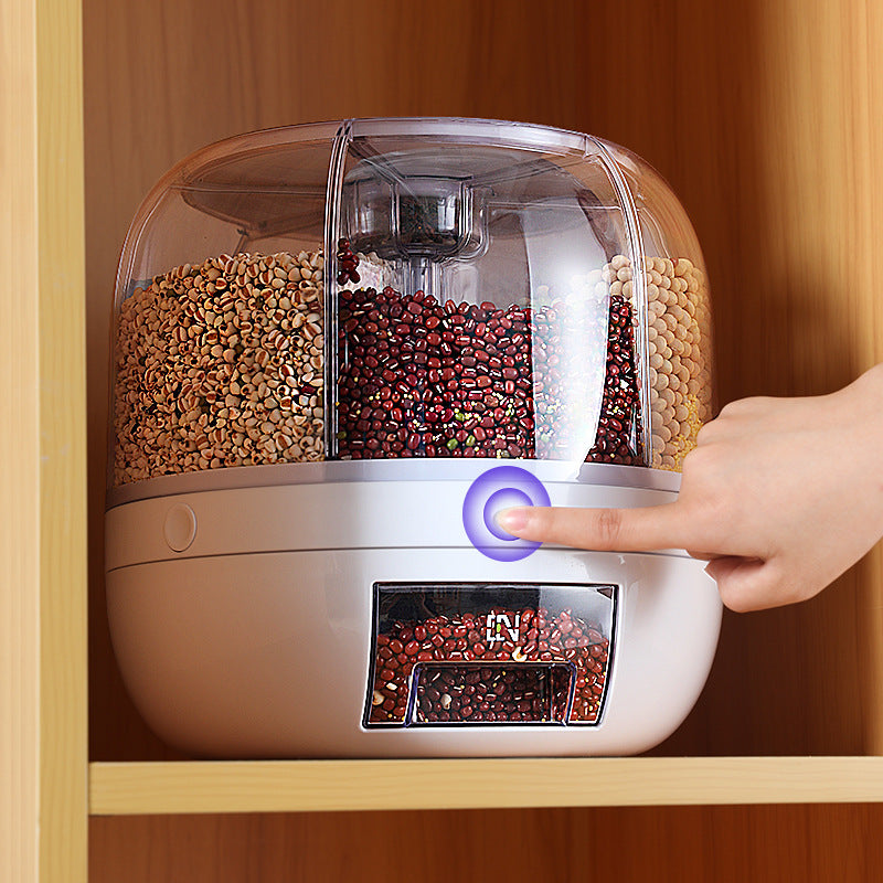 Yabane™ 6-Compartment Rotating Multi-Grain Storage Box
