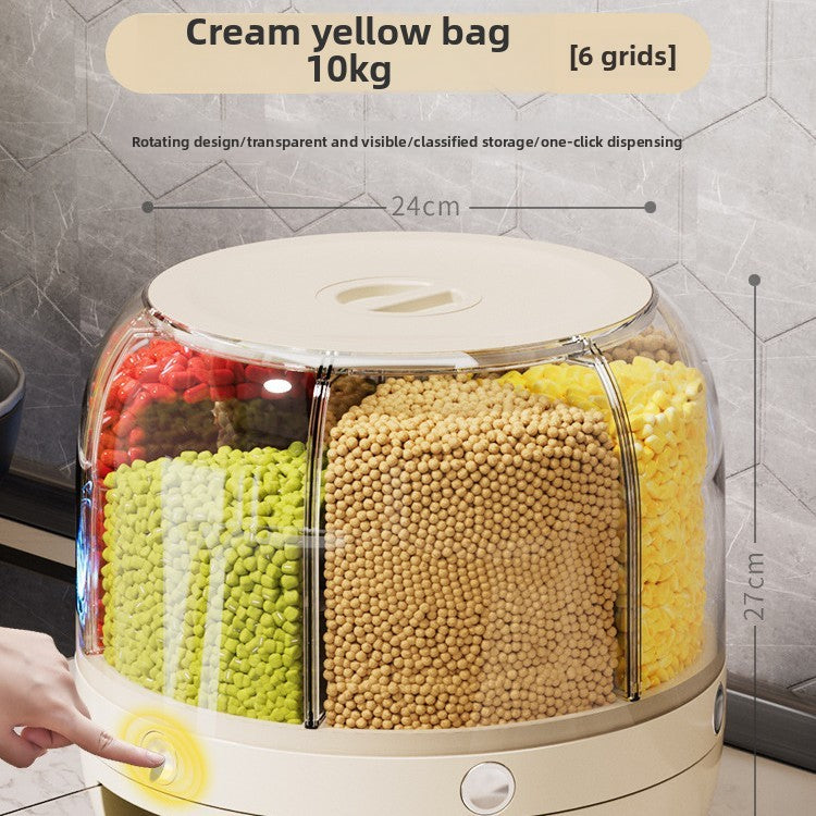 Yabane™ 6-Compartment Rotating Multi-Grain Storage Box