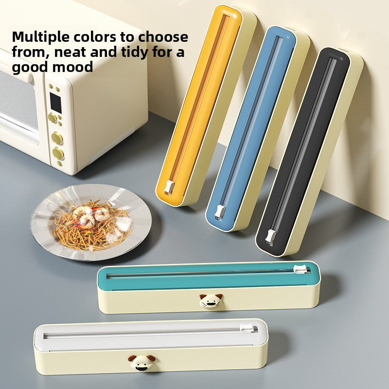 Yabane™ Adjustable Kitchen Wrap Cutter with Storage