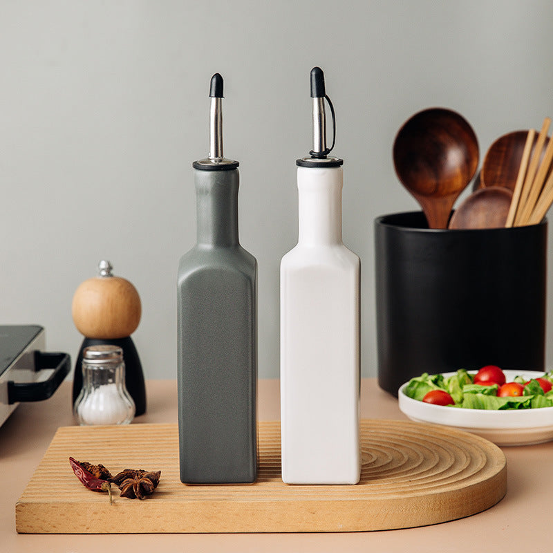 Yabane™ Ceramic Kitchen Oil and Vinegar Dispenser Bottle