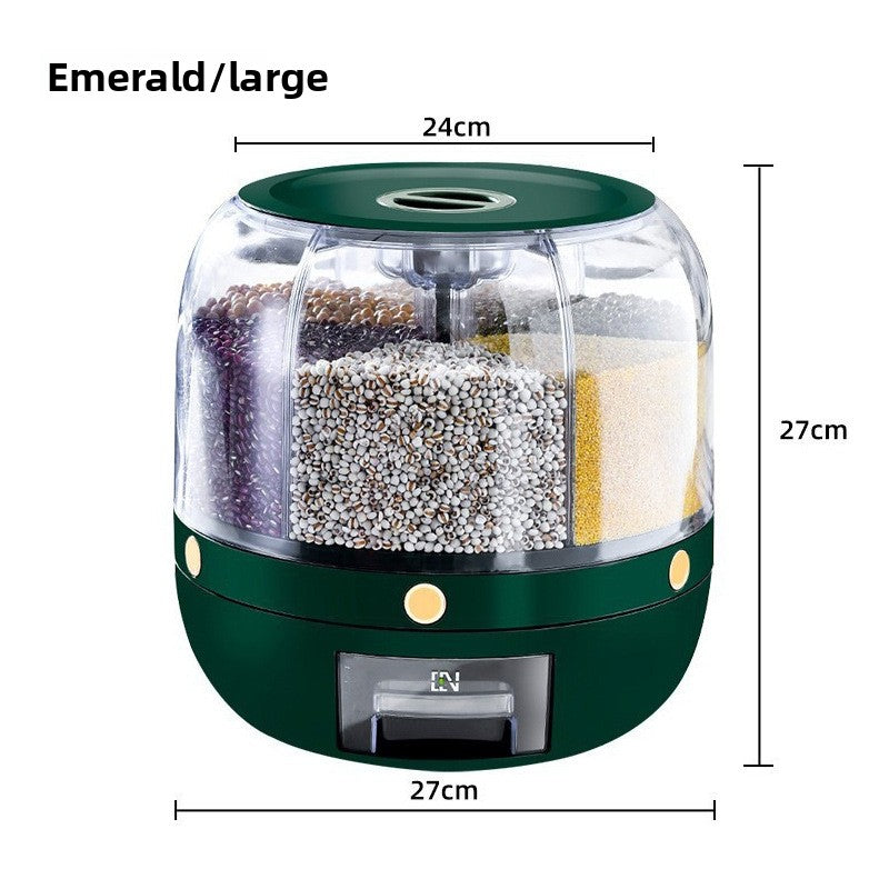 Yabane™ 6-Compartment Rotating Multi-Grain Storage Box