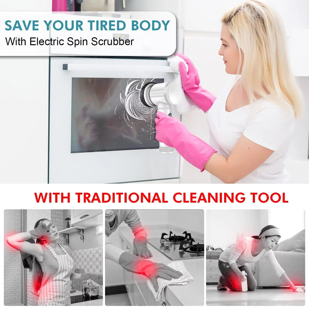 Yabane™ 5 in 1 Cordless Electric Spin Scrubber