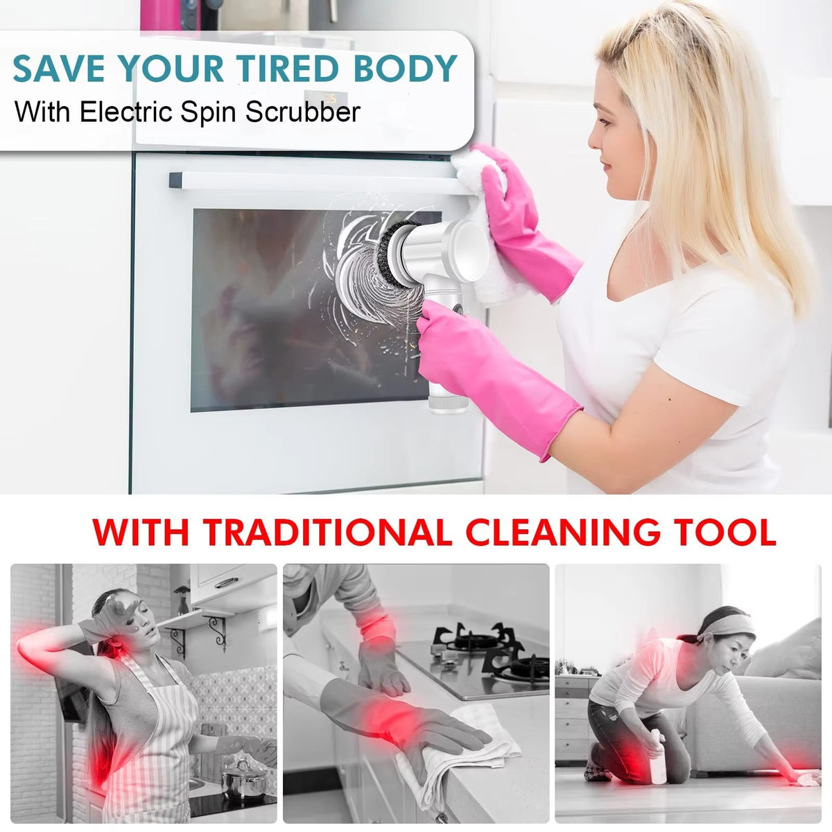 Yabane™ 5 in 1 Cordless Electric Spin Scrubber