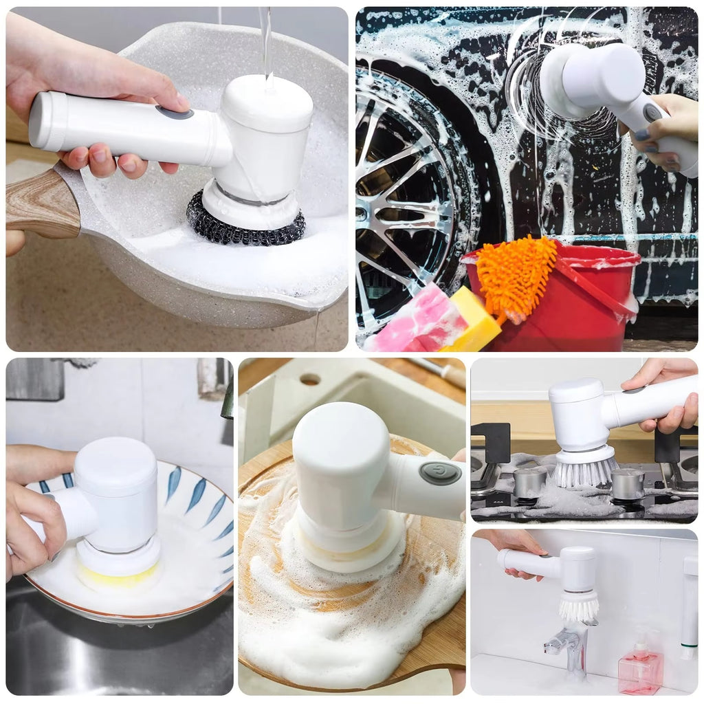 Yabane™ 5 in 1 Cordless Electric Spin Scrubber
