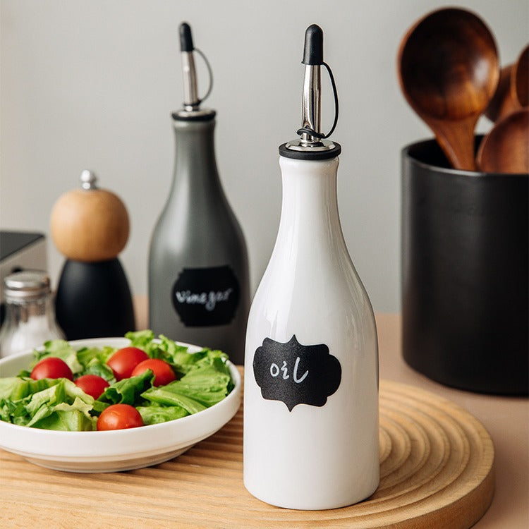 Yabane™ Ceramic Kitchen Oil and Vinegar Dispenser Bottle