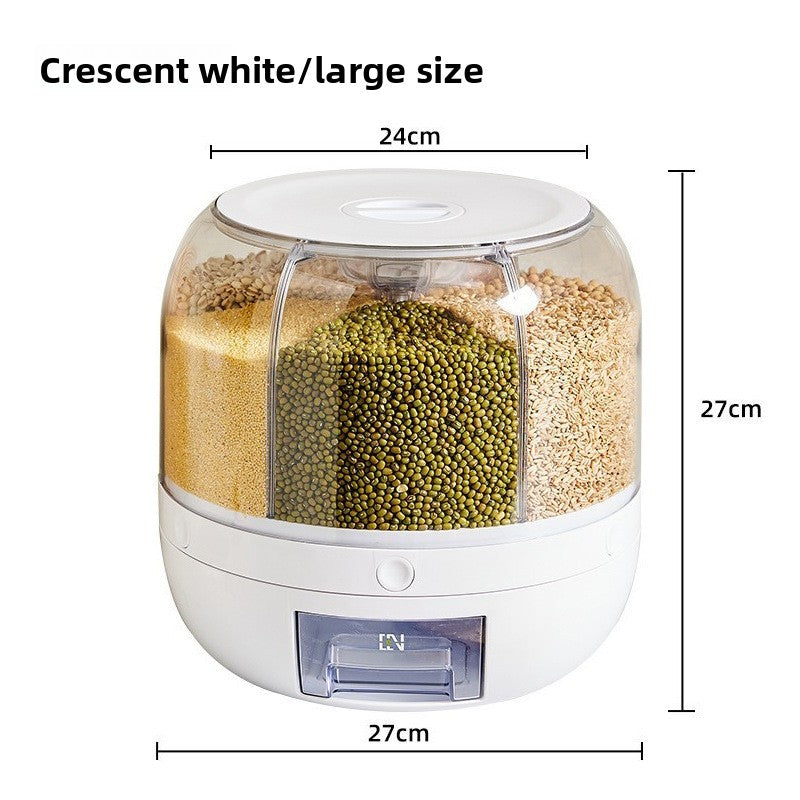 Yabane™ 6-Compartment Rotating Multi-Grain Storage Box