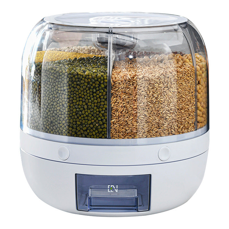 Yabane™ 6-Compartment Rotating Multi-Grain Storage Box