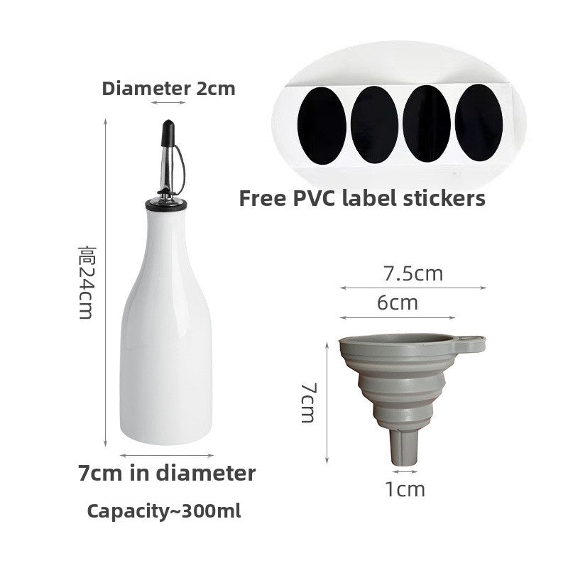 Yabane™ Ceramic Kitchen Oil and Vinegar Dispenser Bottle
